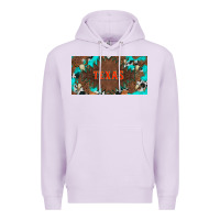 Lilac western texas and bullskulls with turquoise and leopard licanse plate Premium Hoodie - Artiststas