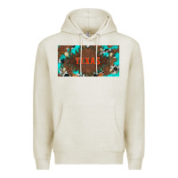 Oatmeal Heather western texas and bullskulls with turquoise and leopard licanse plate Premium Hoodie - Artiststas