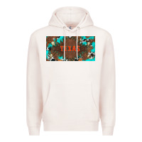 Pale Pink western texas and bullskulls with turquoise and leopard licanse plate Premium Hoodie - Artiststas