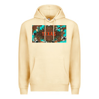Pina Colada western texas and bullskulls with turquoise and leopard licanse plate Premium Hoodie - Artiststas