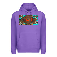 Purple western texas and bullskulls with turquoise and leopard licanse plate Premium Hoodie - Artiststas