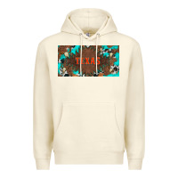 Sandshell western texas and bullskulls with turquoise and leopard licanse plate Premium Hoodie - Artiststas