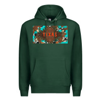 Sports Green western texas and bullskulls with turquoise and leopard licanse plate Premium Hoodie - Artiststas