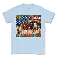 Dusty Blue American farm animals Classic Tee - RanaPortraitStore
