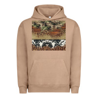 Pigment Burro cowhide leopard camouflage Urban Hoodie - Jasminsmagicworld
