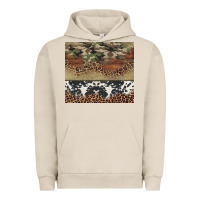 Pigment French Oak cowhide leopard camouflage Urban Hoodie - Jasminsmagicworld