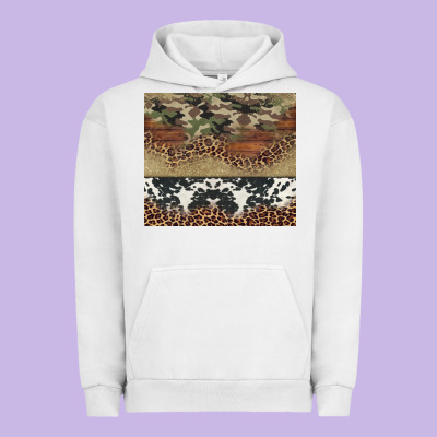 Cowhide Leopard Camouflage Urban Hoodie Designed By Jasminsmagicworld