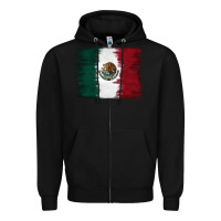 Black Mexican Flag Zipper Hoodie - RanaPortraitStore