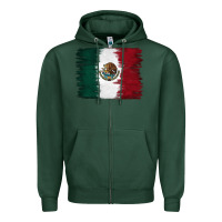 Sports Green Mexican Flag Zipper Hoodie - RanaPortraitStore