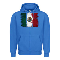 True Royal Mexican Flag Zipper Hoodie - RanaPortraitStore