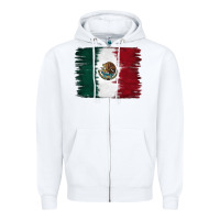 White Mexican Flag Zipper Hoodie - RanaPortraitStore