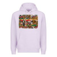Lilac western serape cowhide and leopard background Premium Hoodie - Artiststas