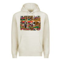 Oatmeal Heather western serape cowhide and leopard background Premium Hoodie - Artiststas