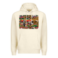 Sandshell western serape cowhide and leopard background Premium Hoodie - Artiststas