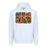 White western serape cowhide and leopard background Premium Hoodie - Artiststas