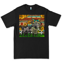 Black Western Cute Hampshire Sheep Family Premium Tee - LillyAllenDesigns