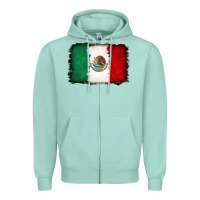 Seafoam Mexican flag Zipper Hoodie - RanaPortraitStore