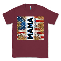 Burgundy American mama Classic Tee - RanaPortraitStore