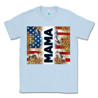 Dusty Blue American mama Classic Tee - RanaPortraitStore