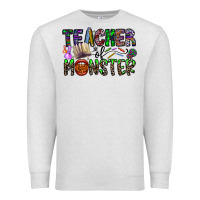 Oatmeal Heather teacher of monster Premium Sweatshirt - CowhideDigitalArt