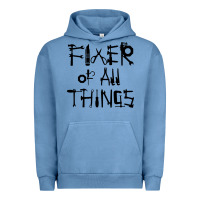 Pigment Pebble Blue Fixer Of All Things Urban Hoodie - LillyAllenDesigns