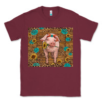Burgundy baby pig Classic Tee - RanaPortraitStore