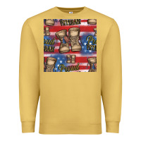 Antique Gold proud veteran seamless pattern Premium Sweatshirt - HRA Design Shop
