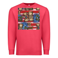 Cardinal proud veteran seamless pattern Premium Sweatshirt - HRA Design Shop