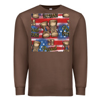 Chestnut proud veteran seamless pattern Premium Sweatshirt - HRA Design Shop