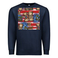Navy proud veteran seamless pattern Premium Sweatshirt - HRA Design Shop