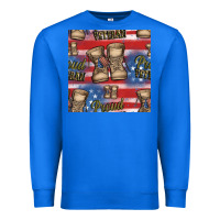 True Royal proud veteran seamless pattern Premium Sweatshirt - HRA Design Shop