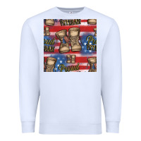 White proud veteran seamless pattern Premium Sweatshirt - HRA Design Shop
