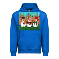 Cobalt christmas snovman Urban Hoodie - BarkalooDesign