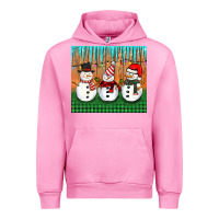 Fuchsia Pink christmas snovman Urban Hoodie - BarkalooDesign