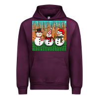 Mauve Wine christmas snovman Urban Hoodie - BarkalooDesign