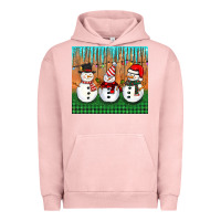 Pigment Salmon christmas snovman Urban Hoodie - BarkalooDesign