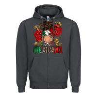 Smoke Mexicana Latina messy bun Zipper Hoodie - RanaPortraitStore