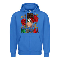 True Royal Mexicana Latina messy bun Zipper Hoodie - RanaPortraitStore
