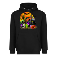 Black halloween monster truck Heavyweight Hoodie - Zillion Design Studio