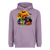 Lavender halloween monster truck Heavyweight Hoodie - Zillion Design Studio