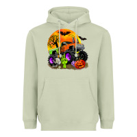 Matcha halloween monster truck Heavyweight Hoodie - Zillion Design Studio