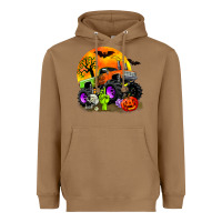 Toasted Coconut halloween monster truck Heavyweight Hoodie - Zillion Design Studio