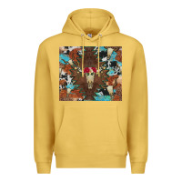 Antique Gold western floral bullskull cowhide and leopard Premium Hoodie - Artiststas