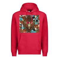 Cardinal western floral bullskull cowhide and leopard Premium Hoodie - Artiststas