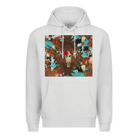 Dove Grey western floral bullskull cowhide and leopard Premium Hoodie - Artiststas