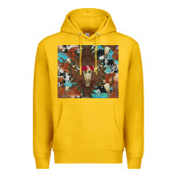Lemon western floral bullskull cowhide and leopard Premium Hoodie - Artiststas