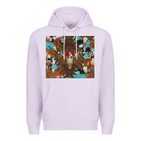 Lilac western floral bullskull cowhide and leopard Premium Hoodie - Artiststas