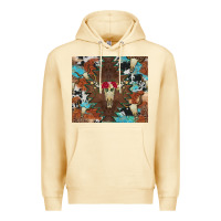 Pina Colada western floral bullskull cowhide and leopard Premium Hoodie - Artiststas