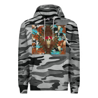 Slate Camo western floral bullskull cowhide and leopard Premium Hoodie - Artiststas