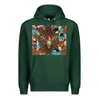 Sports Green western floral bullskull cowhide and leopard Premium Hoodie - Artiststas